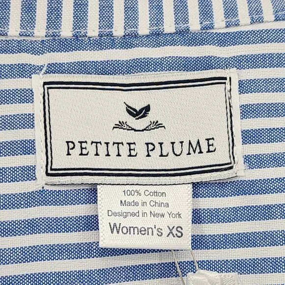 Petite Plume Women's French Blue Seersucker Pajama Set - XS - Picture 5 of 11